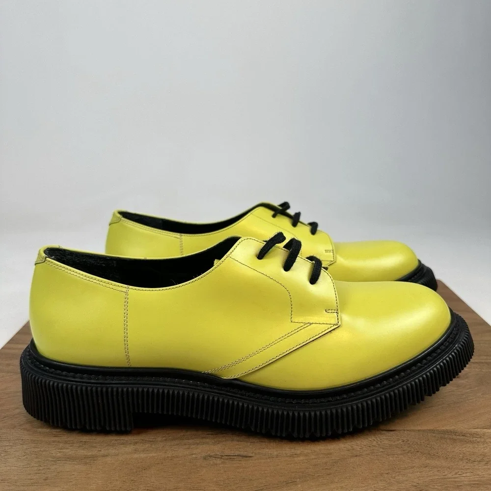 Adieu | Shoes | Mens Adieu Type 1 Waxed Yellow Leather Platform